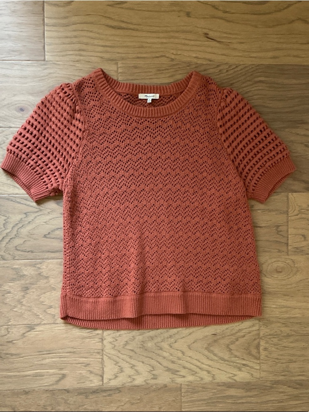 Madewell Atwater Crochet Short Sleeve Top